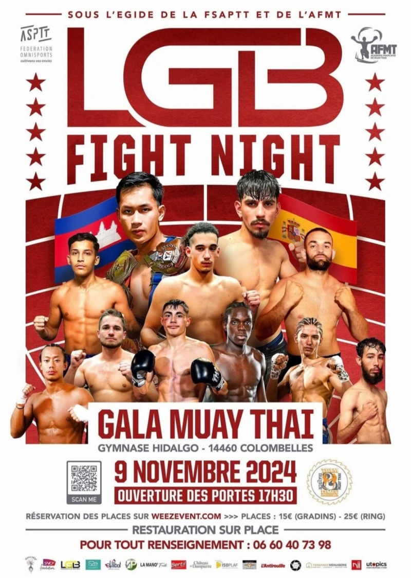 Affiche d'un gala de Muay Thaï Team Fimeu à Colombelles